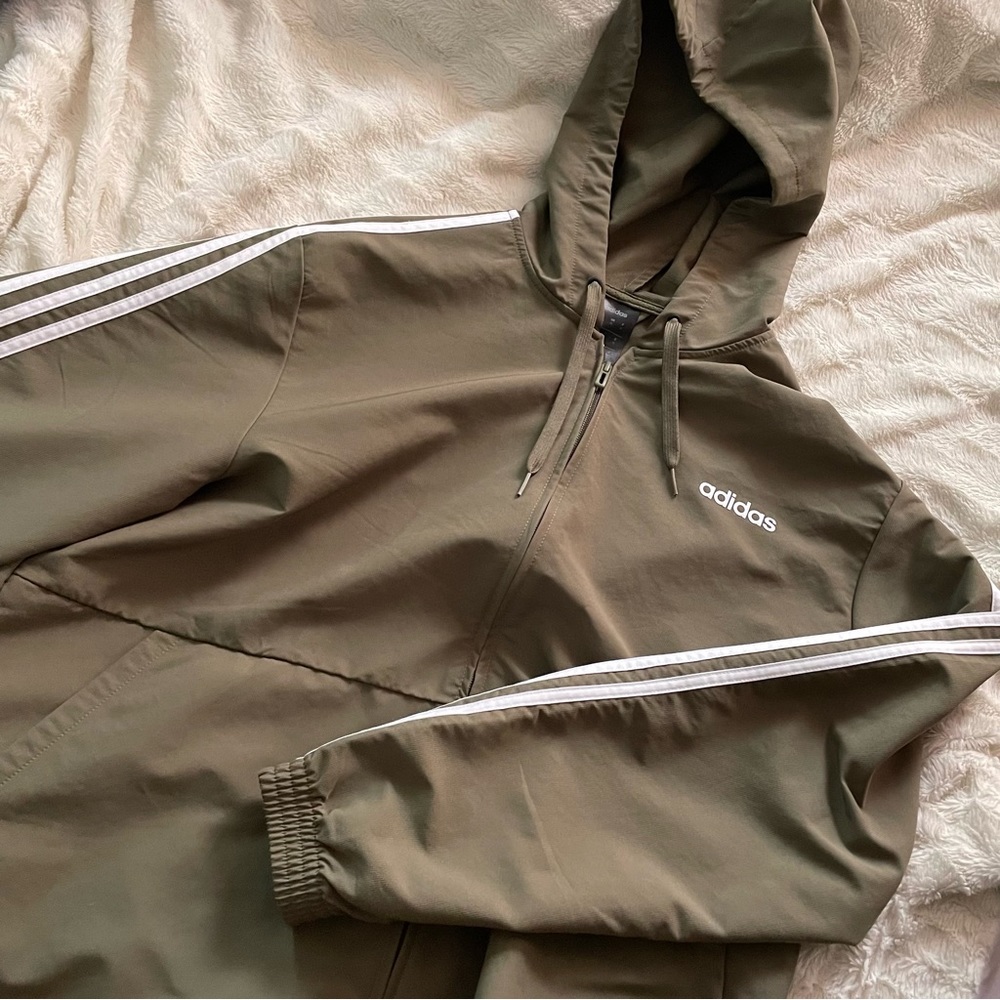 Green adidas windbreaker